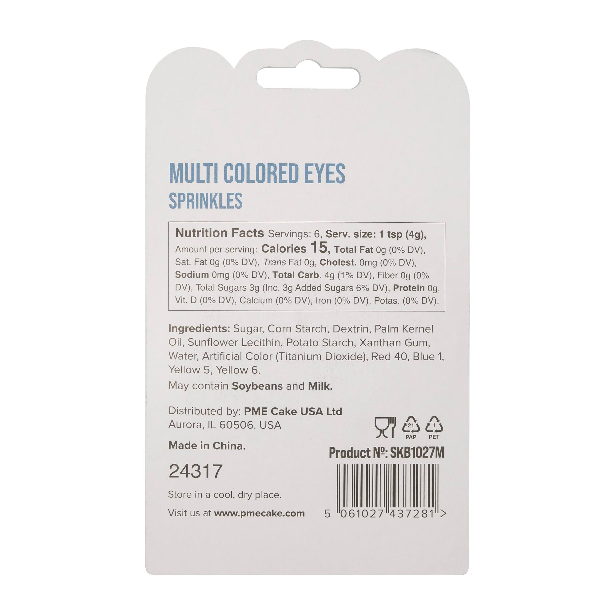 PME Cake Sweet Street® Multicolor Eyes Fondant Sprinkles